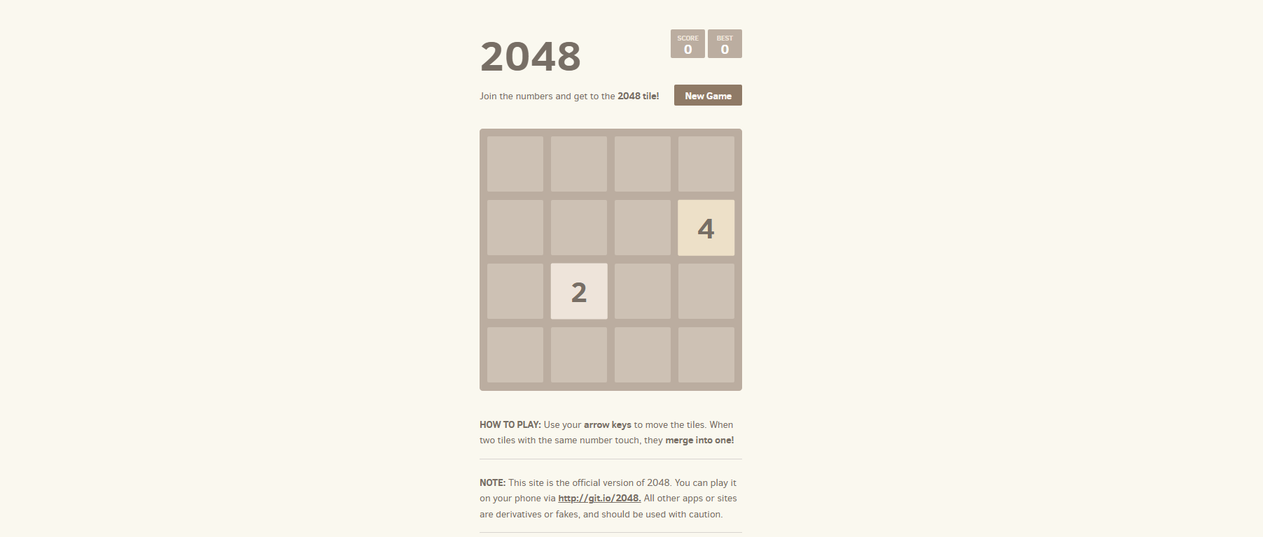 2048 Game